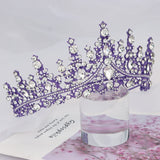 TOBATOBA Tiaras for Women, Dark Purple Tiara Crowns for Women, Wedding Tiara for Bride Queen Crown, Royal Princess Quinceanera Headpieces for Birthday Prom Pageant Halloween Cosplay Accessories