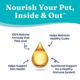 Solid Gold Fish Oil for Dogs & Cats - Wild Alaskan Salmon Oil for Dogs Skin and Coat Support - Omega 3 Pollock Oil Blend and Fatty Acids with EPA & DHA for Immune System Health - 16 oz Bottle