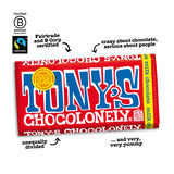 Tony's Chocolonely 32% Classic Milk Chocolate Bar -Rich, Smooth Belgium Chocolate, Perfect Holiday Gift, Chocolate Candy, No Artificial Flavoring, Fairtrade & B Corp Certified - 6.35 Oz, 4 Bars