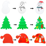 Max Fun 302PCS Christmas Crafts Tree Foam Shapes Stickers Set Craft Kits, Xmas Tree Hat Snowman Christmas Decorations for Kids Crafts Party Favors Supplies