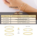 jollone Gold Bracelets for Women Gold Bracelet Stack Gold Beaded Bracelets Pearl Bracelets for Women Girls 14K Gold Plated Stretch Bead Ball Bracelet Sets Jewelry for Christmas Birthday Gifts