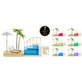 Rainbow High Color Change Pool & Beach Playset : 7-in-1 Light-Up-Multicolor Changing Pool, Adjustable Umbrella, and Pool Accessories. Fits 7 Fashion Dolls, Toy Gift for Kids Ages 6 7 8+ to 12 578475