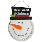 DII Christmas Advent Collection Decorative & Reusable Wooden Countdown Calendar, 16.5x12.75, Snowman Countdown