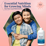 Best Nest Wellness Kids Liquid Multivitamin: Methylated Vitamins, Whole Food, Vegan, B12, Gluten-Free, Non-GMO Methylfolate Daily Kids Multivitamin Liquid with Brain Support, Tropical Flavor, 16oz