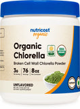 Nutricost Organic Chlorella Powder 8oz - 3000mg Per Serving - Non-GMO, Gluten Free