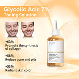 2PCS Ordinary Glycolic Acid 7% Toning Resurfacing Solution,Exfoliate,and Rejuvenate Your Skin, Solution for Blemishes and Acne-100ML