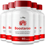 VIVE MD Boostaroo ed Pills Advanced Formula Supplement - Maximum Strength Blood Flow Support Formula, Boostaroo Supplement for Healthy Blood Flow, 60 Capsules per Bottle (5 Pack)