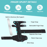 Pinky Finger Splint, Boxer Fracture Splint, 4th & 5th Metacarpal Brace, Hand Splint for Broken Finger, Trigger Finger Brace, Adjustable 2 Finger Brace for Arthritis, Tendonitis, Mallet Finger(L/XL)