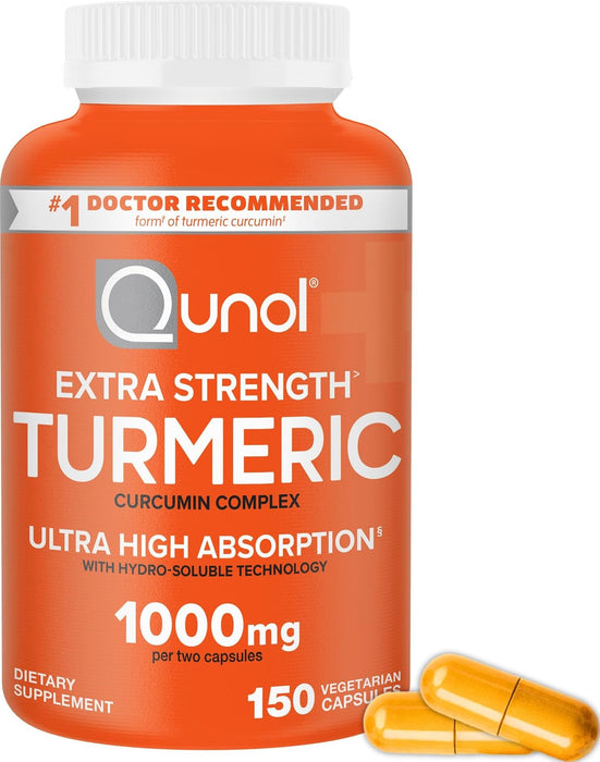 Qunol Turmeric Curcumin 1000mg, Ultra High Absorption Supplement, 150 Count