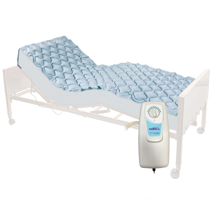 Alternating Air Pressure Mattress Topper - Hospital Bed Bubble Pad Cushion - Bed Sore Prevention and Pressure Ulcer Relief - Lightweight, Washable Mattress Overlay with Quiet Electric Air Pump