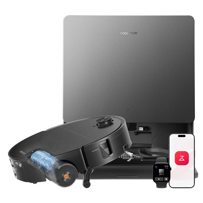 roborock 2026 New Saros 20 Flow Robot Vacuum and Mop, SpiraFlow 2.0 Pressurized Self-Cleaning Roller Mop, 36000 Pa, 3.46 in Double-Layer Threshold, 300+ Obstacle Avoidance, Zero-Tangle, 212°F Mop Wash
