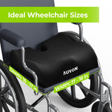 AUVON Anti-Slip Wheelchair Cushions with Front High Rear Low & Hump Design, Ergonomic Seat Cushion to Optimize Sitting Posture, Chair Cushions Relieve Sciatica, Back, Pressure Sore & Ulcer Pain