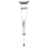 PCP Aluminum Crutches, Push Button Adjustable Height, Lightweight, 1 Pair, Kids Child Size (4'0" to 4'6")