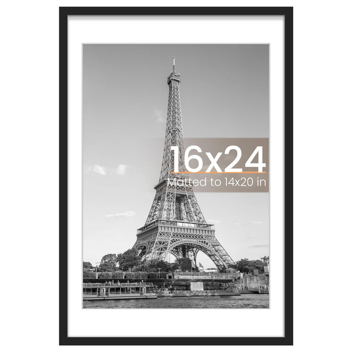 upsimples 16x24 Picture Frame, Wall Decor Poster Frames, Black 1 Pack