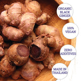 INCAS 100% USDA Organic Black Ginger Powder 2.65 Ounce (75 Grams) From Thailand Non GMO Verified