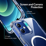 ESR iPhone 12 Case Compatible with MagSafe - Scratch-Resistant, Grippy Frame, Magnetic - Fits iPhone 12/12 Pro, Sidekick Hybrid Case with HaloLock, Clear