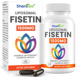 1500mg Fisetin Supplements - Powerful Absorption with Liposomal Delivery,98% Pure Fisetin,Polyphenol Antioxidant for Healthy Aging,Non-GMO - 1 Bottles, 60 Softgels for Adults