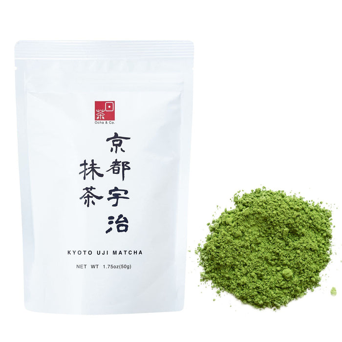 Ocha & Co. Kyoto Uji Matcha - Ceremonial Grade Matcha Powder - Highest Grade Traditional Stone Milled Japanese Matcha Green Tea Powder, 50g/1.75oz.