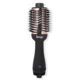 L'ANGE HAIR Le Volume 2-in-1 Titanium Blow Dryer Brush | Hot Air Brush in One with Oval Barrel | Hair Styler for Smooth, Frizz-Free Results for All Hair Types (Black - 75 mm)