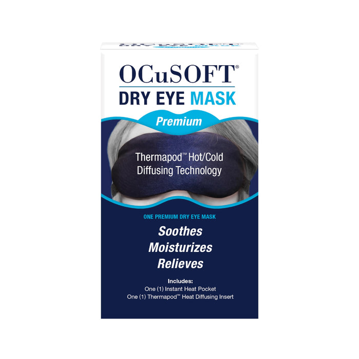 OCuSOFT Dry Eye Mask Basic - Reusable Hot & Cold Compress & Eye Mask for Dry Eyes- Soothes Dry & Irritated Eyelids & Eyes