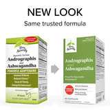 Terry Naturally Andrographis and Ashwagandha - 60 Capsules - Powerful Ayurvedic Adaptogens - Non-GMO, Vegan, Gluten Free - 60 Servings