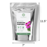 Organic Echinacea Purpurea 4 oz. (113g), USDA Certified Organic Dried Echinacea Tea, Premium Echinacea Herb, Loose Purpurea, Purple Coneflower, Cut & Sifted