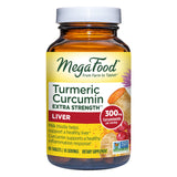 MegaFood Turmeric Curcumin Extra Strength - Supplement to Support Liver Health with Bioperine Black Pepper and Milk Thistle Extract - Vegan - Made Without 9 Food Allergens - 90 Tabs (45 Servings)