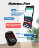 Fingertip Pulse Oximeter- HOLFENRY Pulse Oximeter Bluetooth Oximeter Oxygen Saturation Monitor for SpO2/Heart Rate/PI, with Auto Graph Display/Alarm/Dedicated App, Compatible with iOS&Android