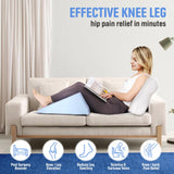 Fewener Knee Wedge Pillow Pure Memory Foam, 8" Triangle Knee Pillow for Back Sleeping or Post Surgery, Leg Pillow Bed Wedge for Knee Support Leg Elevation Sciatica Knee Hip Back Pain Relief