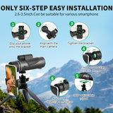 2024 New 80x100 HD High Powered Monocular Telescope with Smartphone Adapter and Tripod,Monoculars for Adults,Clear View,Monocular for Bird Watching