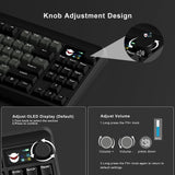 XVX Retro 75% Gaming Keyboard with TFT Smart Display&Knob, M87 Pro Bluetooth/2.4G/USB-C Wireless Mechanical Keyboard, Hot Swappable Custom Keyboard, Pre-lubed Switches, RGB Keyboard for Mac/Win