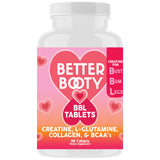 Better Booty BBL Tablets - Creatine for Booty Gains & Muscle Building, Glute Builder Supplement for Women with Creatine Monohydrate, L-Glutamine, Collagen, and BCAA's (90ct)