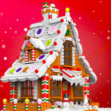 hahaspil Christmas Gingerbread House Kit Building Block Set Toys, with Led Light, Christmas Tree, for Advent Calendar 2024 (1620 PCS)