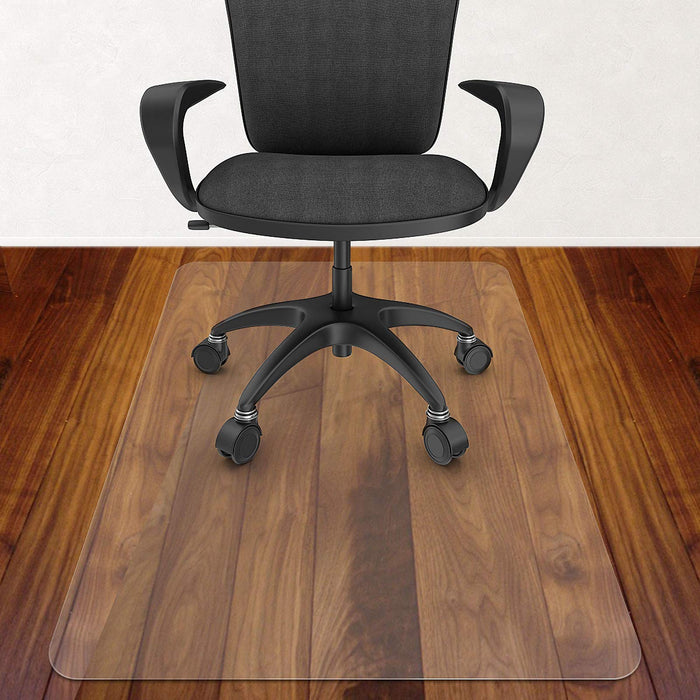 Azadx Office Chair Mat for Hardwood Floor 30 x 48'', Small Chair Mats Clear Easy Glide on Hard Floors, Rolling Chair Mat Plastic Mat Under Desk Chair, 2PCS