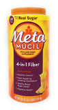 Metamucil Fiber 4-in-1 Psyllium Fiber Supplement Powder with Real Sugar, Orange (55 oz)