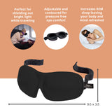 Bucky 40 Blinks No Pressure Printed Eye Mask for Travel & Sleep, Leopard, One Size (Pack of 2)