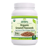 Herbal Secrets USDA Organic Ground Flaxseeds 2 Lbs Powder | 14 Grams Per Serving | 65 Servings | Excellent Vegan Source of Fiber & Omega -3 Fatty Acids | Non-GMO (2 Lb | 1 Pack)