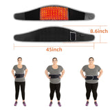 SHINE WELL Back Massager Belt for Pain Relief, Red Light Therapy Massage Belt with 3 Heat Levels and Vibrating, Lower Back Massager FSA Eligible,Battery Powered