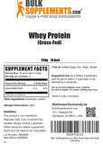 BulkSupplements.com Grass Fed Whey Protein Powder - Unflavored Whey Protein Powder, Grass Feed Whey Protein Concentrate - Gluten Free, 30g per Serving, 250g (8.8 oz) (Pack of 1)