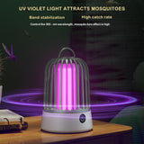 Bug Zapper Indoor or Outdoor, Rechargeable Mosquito Zapper Control Insect Fly Zapper, USB Rechargeable Mosquito Repellent Outdoor Bug Zapper, Ultraviolet and Security Grid, for Bedroom, Grey