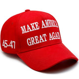 Trump Hat 2024 MAGA Hat 45-47 Embroidered Make America Great Again Donald Trump Slogan with USA Flag Cap Trump Merchandise Gift for Woman Men