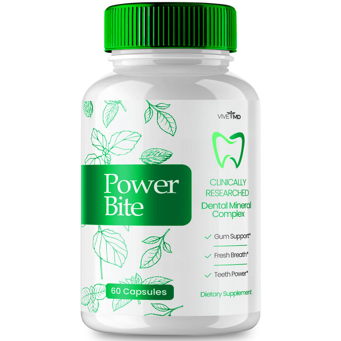 Power Bite Dental Supplement - PowerBite Dental Advanced Formula - Power Bite Dental Mineral Complex for Healthy Gums and Teeth - PowerBite Dental Oral Support Formula Pills Reviews (1 Pack)