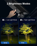 Spotlights Solar Powered Outdoor Waterproof Uplighting for Flag, Tree, Plant, House, Dusk to Dawn Long Lasting Bright Solar LED Landscape Spot Lights for Outside Garden, Yard, Sidewalk, Christmas,Warm