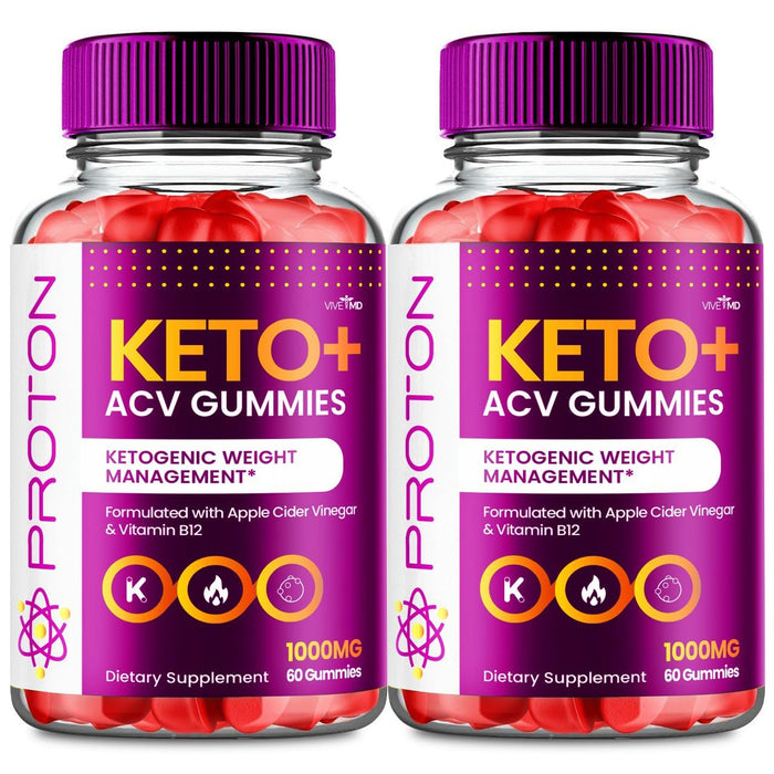 Proton Keto ACV Gummies Advanced Weight Management, Protein Keto ACV Gummies, Proton Keto Plus Gummies with Apple Cider Vinegar Supplement 1000mg, Proton Keto+ACV Gummies Reviews (2 Pack)