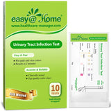 Easy@Home 10 Individual Pouch Urinary Tract Infection FSA Eligible Test Strips, UTI Urine Testing Kit for Urinalysis and Detection of Leukocytes and Nitrites- (UTI-10P)