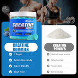 Creatine Monohydrate Gummies for Men & Women, 5g of Creatine Per Serving for Enhanced Muscle Growth, Strength, and Recovery, 0g Sugar-Pre-Workout Supplement-Blueberry Flavor, 120 Count