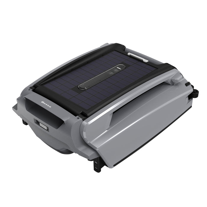 Betta SE Plus - Solar-Powered Robotic Pool Skimmer with 24/7 Continuous Cleaning Power, Dual Charging Options, Twin Salt Chlorine Tolerant Motors, and Shallow Water Safeguard