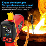 MESTEK Infrared Thermometer Temperature Gun, -40℉~2912℉ Digital Laser Thermometer Gun D:S=50:1 IR Pyrometer High Temp Thermometer for Industrial HVAC Forge Furnace Metal Smelting