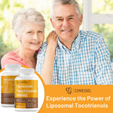 Liposomal Tocotrienols 1000mg - High Bioavailability Vitamin E Tocotrienols Supplements,95% Delta & 5% Gamma Tocotrienol Capsules Support Cardiovascular,Skin,Bone,Antioxidant,60 Softgels