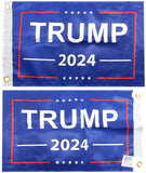 Trump 2024 Blue Premium Quality Heavy Duty Fade Resistant 12x18 12"x18" Double Sided Rough Tex Knit Nylon Boat Flag Banner Grommets